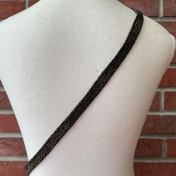 Longchamp Le Pliage Filet XS Stretch Mesh Crossbody Black Gold Bag NWT - Picture 12 of 14